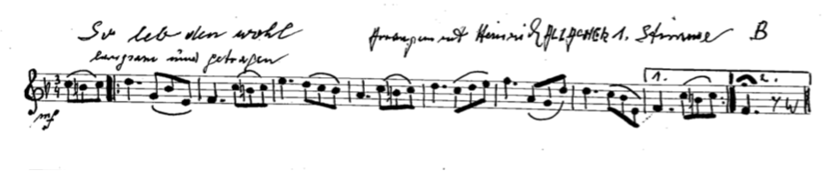 Eintreffen des Bräutigams bei der Braut