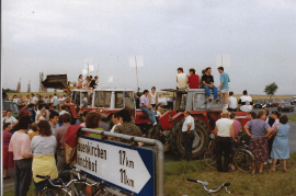 1988 Demostration 3 für die A4 Autobahn Bevölkerung v. Zurndorf 103HF