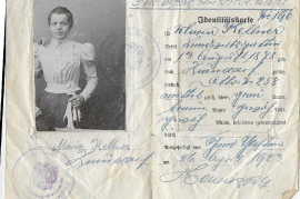 1923 Identitätskarte Maria Kellner 19HWB