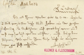 1914  Kleiner & Fleischmann b 1R