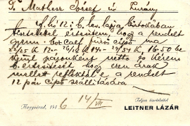 1916 Lazar Leitner b 29R