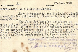 1916 Menzel K.C. b 34R