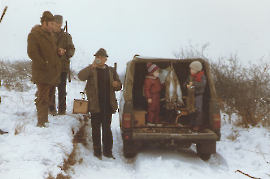 1984 Jagd v.l M. Pamer, M. Haidovits, J. Pamer ?,?, 40PA