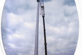 1997 Montage des 1. Windrades in Zurndorf 4LAUB