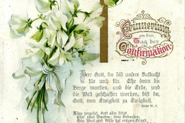1909 Konfirmationskarte Karoline Hautzinger