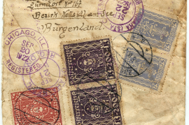 1922 Umschlag ab Johan Rauscher Zurndorf, BNaS, Burgenland Rücks. 55HW