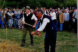 1999 1. Zurndorfer Nostalgiefest am Dreschflegel Matthias Meixner u. Gustav Lambert 177GEZ