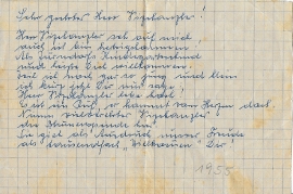 1955 Gedicht für Vizekanzler Dr. Schärf 5HWB