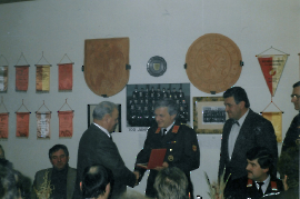 1990 Hauptdienstbesprechung und Ehrung Kommandant Michael Meixner  258FFZ