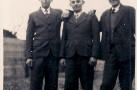 1945 v.l. J. Meixner, R. Leitner (Riel), M. Meixner (Handler) 40ME