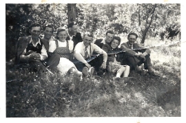 1950er P.Meixner, P.Pingitzer, J.Ettl, R.Leitner, J.Zechmeister, A.Meixner, Maria Meixner geb. Michlberger, 5ZJ