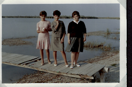1963 Christine Bauhofer, Brigitte Kudernatsch (Tochter vom ehem. Zahnarzt in Zurndorf), Maria Magdalena Szabo 18BAUM