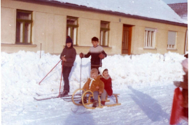 1970er Winter in der Neusiedlergasse 40ZA