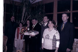 1990er Gemeinde Vorstand P. Horvath, Erika Ebner, E. R. Suchy, W. Falb Meixner, R. Wrba, H. Meixner  72SUR