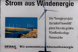 1997 Windpark Spatenstich Werbetafel 9GEZ
